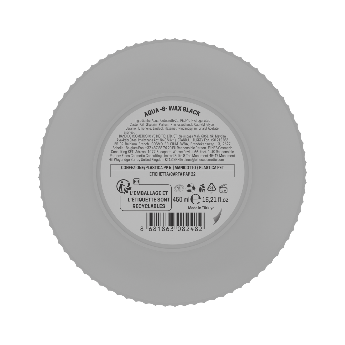 AQUA WAX 8 BLACK 450ML